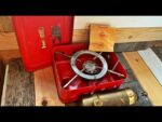 Ernst Hãhnel Vulcano Tourist 222 brass box stove 1960 Germany