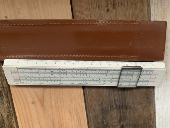 Sun Hemmi 136 Darmstadt pocket slide rule sleeve 1960 Japan - Image 6