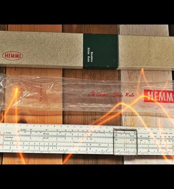 Sun Hemmi 80K Electro slide rule wrapped in case 1970 Japan