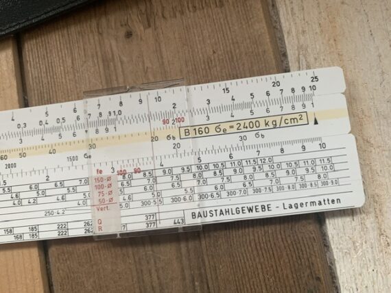 Aristo 80100 BG woven concrete pocket slide rule case 1960 Germany - Image 7
