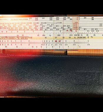 Aristo 80100 BG woven concrete pocket slide rule case 1960 Germany