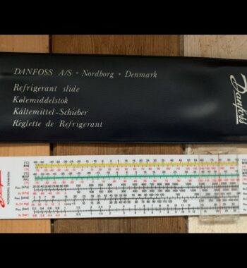 Danfoss refrigerant ITHO conversion slide rule Denmark 1960 Holland