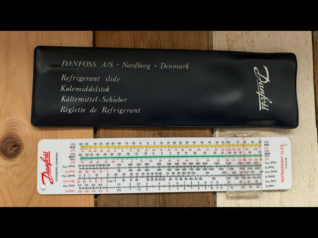 Danfoss refrigerant ITHO conversion slide rule Denmark 1960 Holland Danfoss refrigerant ITHO conversion slide rule Denmark 1960 Holland