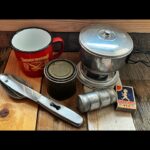 Meta-71 cup cutlery mini stove camping accessories set 1960 Switzerland Sweden
