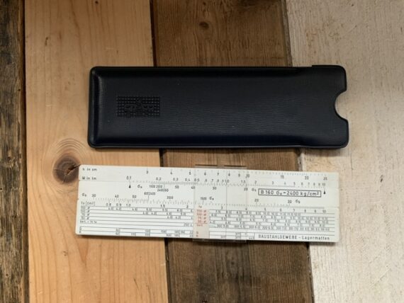 Aristo 10132 BG woven concrete pocket slide rule case 1950 Germany - Image 2