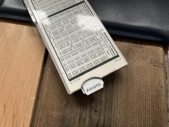 Aristo 10132 BG woven concrete pocket slide rule case 1950 Germany - Image 5