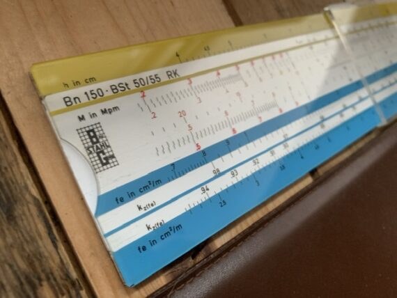 Aristo 40140 BG Concrete slide rule case 1950 Germany