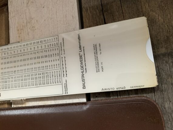 Aristo 40140 BG Concrete slide rule case 1950 Germany - Image 6