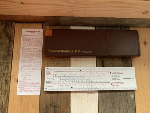 Expansion for piping slide rule Flexider 1960 The Netherlands - Image 2