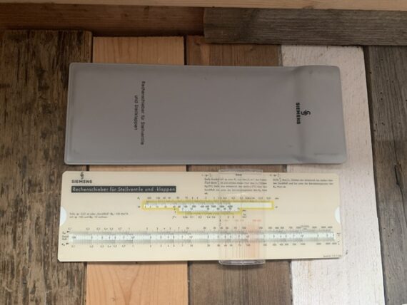 Siemens valves and flaps slide rule 1960 Germany - Image 2