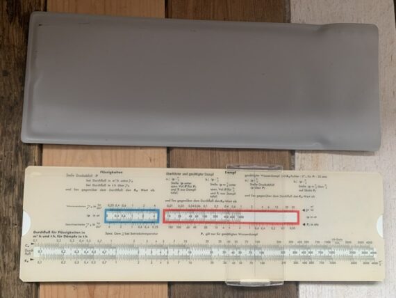Siemens valves and flaps slide rule 1960 Germany - Image 3