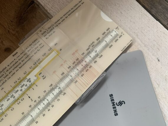 Siemens valves and flaps slide rule 1960 Germany - Image 5