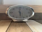 Five Rams oval chromium and grey alarm clock 1980 China - Image 2