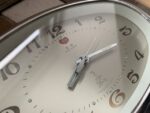 Five Rams oval chromium and grey alarm clock 1980 China