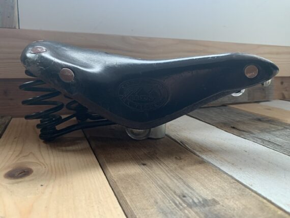 Brooks Conquest all terrain leather saddle bike black 1990 England - Image 6