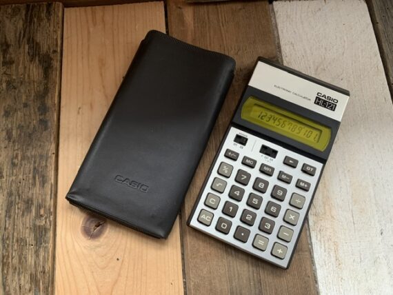 Casio HL-121 electronic calculator pouch 1980 Japan - Image 2