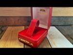 Certina large red mens chronograph tool watch box 1970 Switzerland