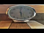 Five Rams oval chromium and grey alarm clock 1980 China