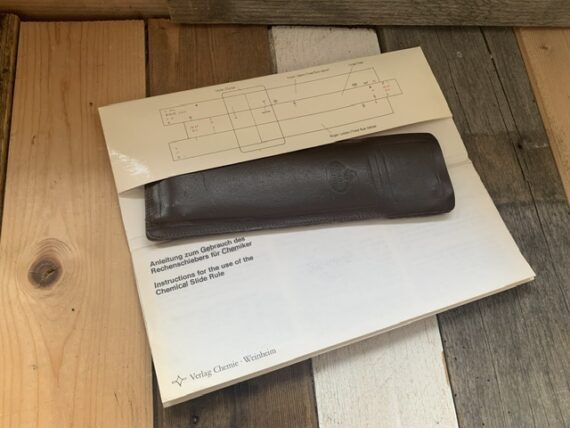 Faber Castell Chemie Verlag slide rule sleeve manual 1970 Germany