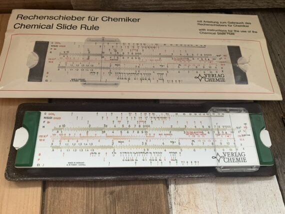 Faber Castell Chemie Verlag slide rule sleeve manual 1970 Germany
