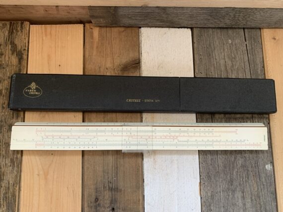 Faber Castell Statistik 3/11 concrete slide rule container 1950 Germany - Image 2