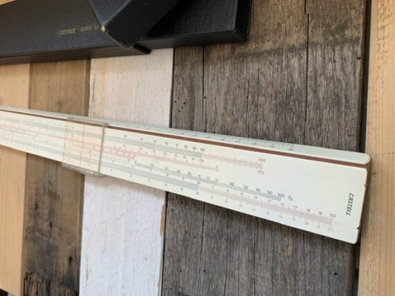 Faber Castell Statistik 3/11 concrete slide rule container 1950 Germany - Image 8