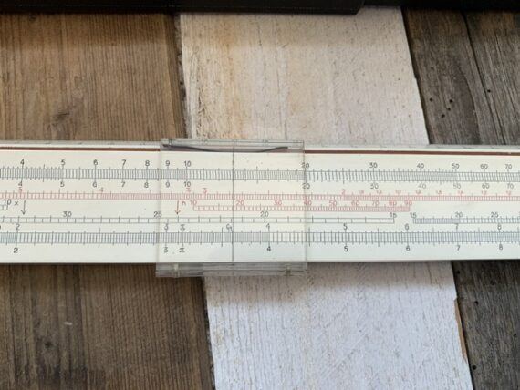 Faber Castell Statistik 3/11 concrete slide rule container 1950 Germany - Image 9