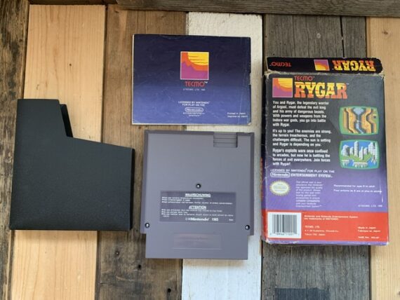 Rygar NES video game PAL box manual 1990 Japan