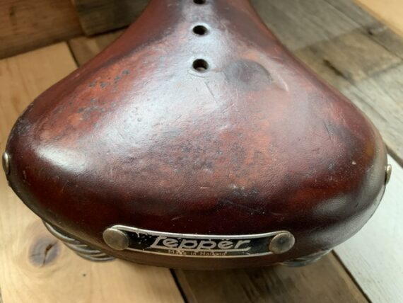 Lepper Weltmeister leather saddle bike brown 1990 Holland