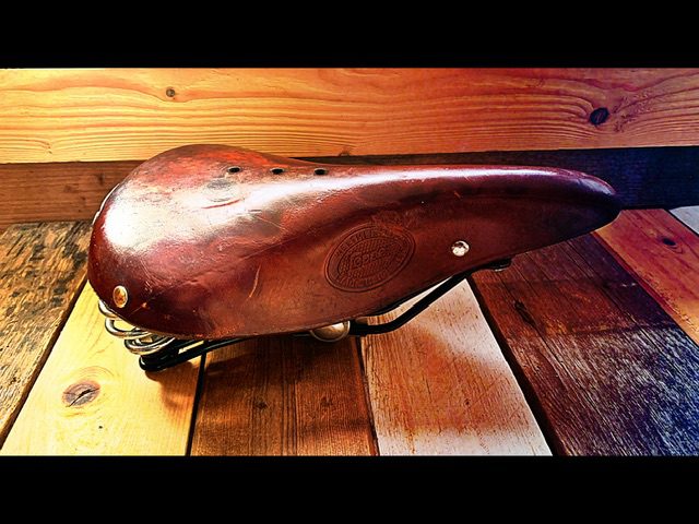 Lepper Weltmeister leather saddle bike brown 1990 Holland Lepper Weltmeister leather saddle bike brown 1990 Holland