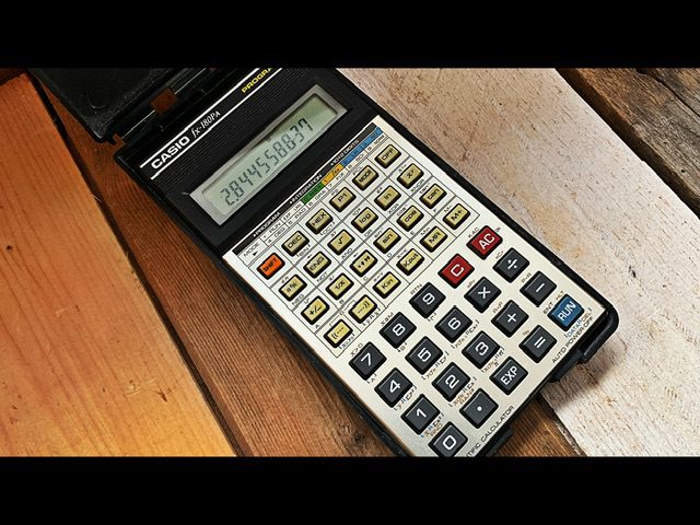 Casio fx-180Pa Program fx electronic calculator 1990 Japan Casio fx-180Pa Program fx electronic calculator 1990 Japan