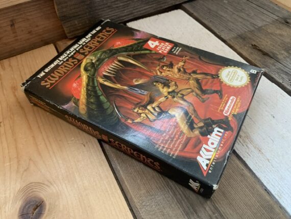 Swords and Serpents NES video game PAL box only 1990 Japan - Image 2