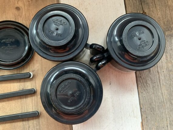 3x Morinox Italy STAR TREK espresso cup saucer spoon set 1980 Italy - Image 7