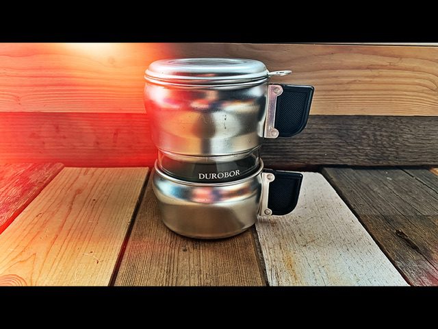 Durobor UMAL single serve aluminum drip pot 1970 Belgium Durobor UMAL single serve aluminum drip pot 1970 Belgium