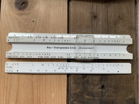 Aristo 80136 BG woven concrete pocket slide rule case 1960 Germany - Image 4