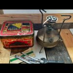 Phoebus 30 small brass camping stove in tin 1950 Austria