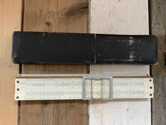Nestler 37/15 Electric pocket slide rule magnifier Germany 1930