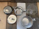Menagia Baes Durobor Duralex steel single serve drip pot 1970 Belgium