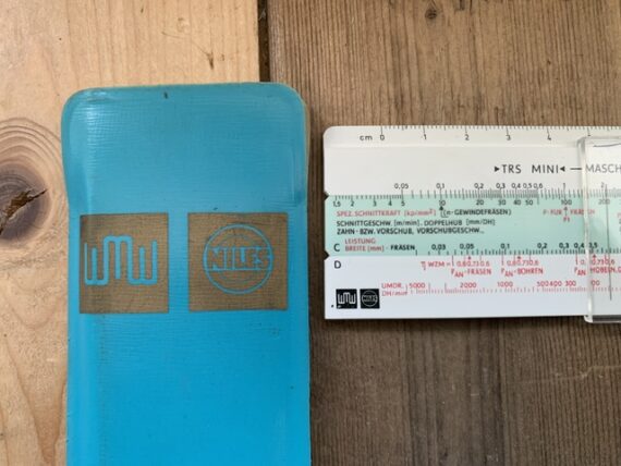 VEB Mantissa TRS-mini pocket machine time slide rule sleeve 1970 GDR Germany