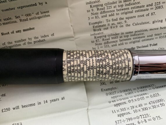 Otis King cylindrical Slide rule model K full set 1970 England - Image 4
