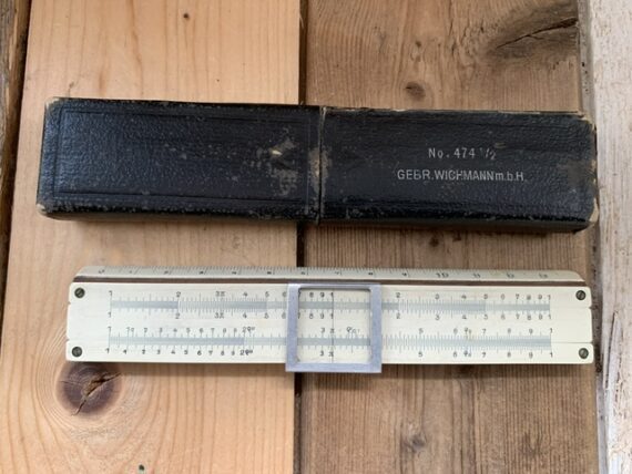 Nestler Wichmann 474 1/2 Rietz pocket slide rule Germany 1920