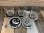 Martini Man Commercial film coaster set glasses 9x tin 1990 Italy - Image 3