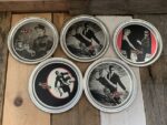 Martini Man Commercial film coaster set glasses 9x tin 1990 Italy - Image 2