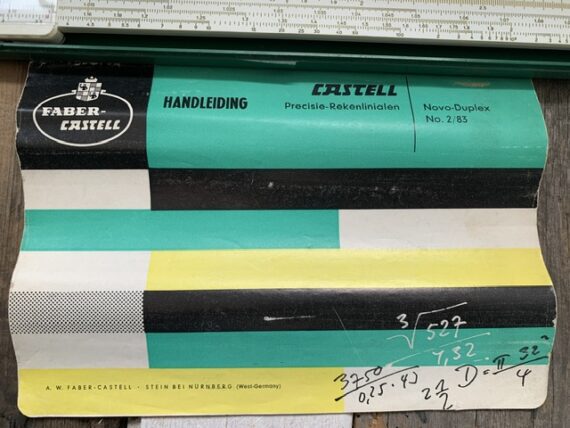 Faber Castell 2x Novo Duplex 2/83 and 2/82 slide rule full sets 1960 Germany - Image 7