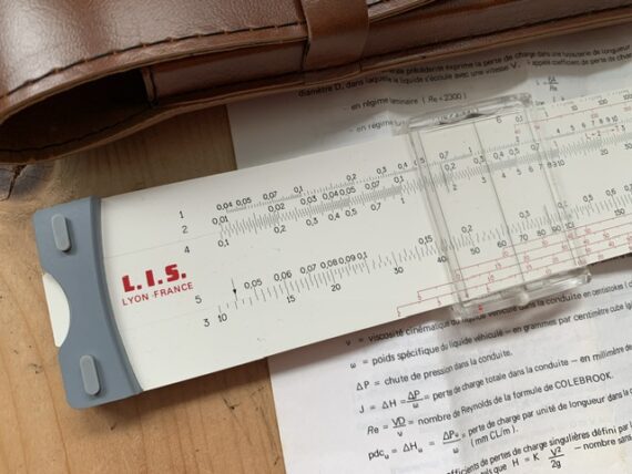 Graphoplex LIS CGGC 2311 HydroLog slide rule sleeve 1970 France - Image 3