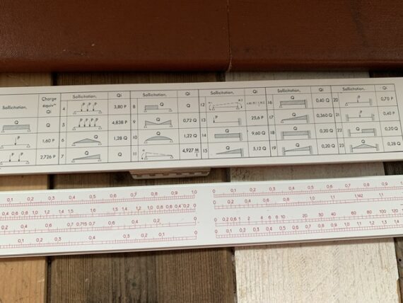 Graphoplex Fleximax sys Potzsch steel beam construction slide rule 1960 France - Image 5