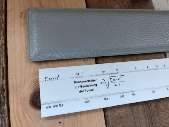 Haury test chemical slide rule 1960 Germany