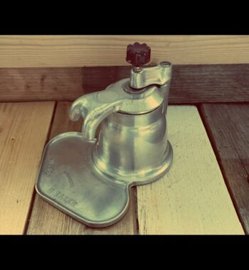 Mignon 2 cup moka pot OMG Italy 1950 red swing knob