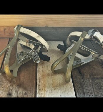 Shimano PD-A550 race bike pedals with toe clips 1990 Japan