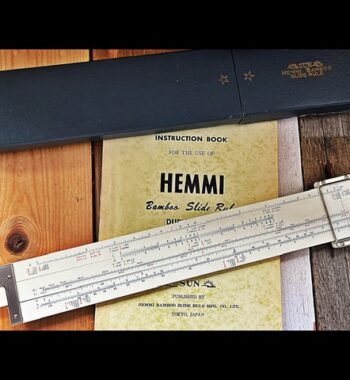 Sun Hemmi 256 electrical radio communication slide rule case manual Japan 1950